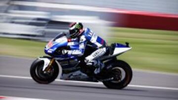 Jorge Lorenzo, durante los entrenamientos libres de Silverstone.