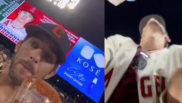 Aficionado se graba atrapando la bola del HR de Ohtani en el día de su cumpleaños