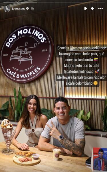 James y Joana Sanz, juntos en Colombia