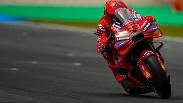 Marc Márquez con la Ducati de MotoGP en Assen.