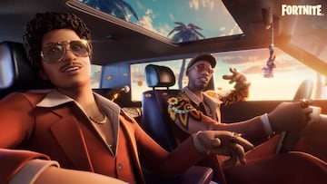 Arte oficial de los skins Bruno Mars y Anderson .Paak en Fortnite