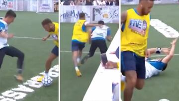 Neymar's reaction to freestyler tackle didn't go down well