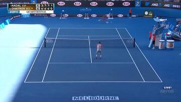 Fue tan bestial que Dimitrov aplaudió: Nadal, en estado puro