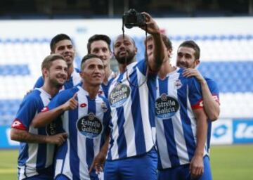 Presentación de Juanfran, Fede Cartabia, Cani, Sidnei, Fayçal, Luis Alberto y Mosquera como nuevos jugadores del Deportivo de la Coruña.