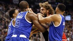 La pelea entre Ibaka y Robin Lopez