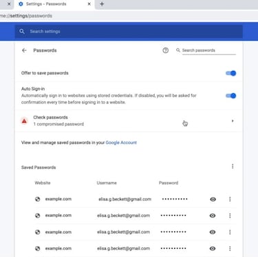 Google Chrome hace más fácil cambiar las contraseñas más débiles
