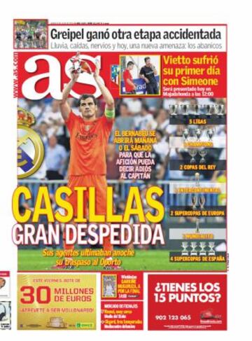 Las portadas de AS de julio