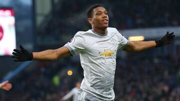 Martial celebra su gol. 