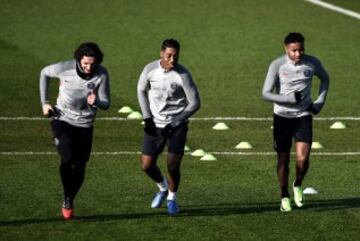 Adrien Rabiot, Presnel Kimpembe y Christopher Nkunku