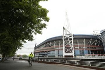 El Principality Stadium se prepara para acoger el próximo 3 de junio la final de la Champions League entre Real Madrid y Juventus.