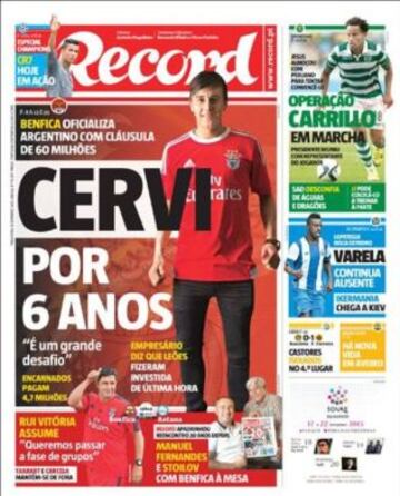 Portadas de la prensa deportiva