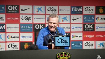 Aguirre en la rueda de prensa previa al Atlético-Mallorca