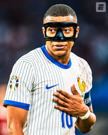 La máscara de Mbappé, lo más viral entre los memes de la EURO
