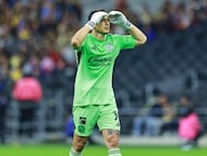 Rodolfo Cota of America during the Quarter Finals second leg match between America and Nashville SC as part of the CONCACAF Champions Cup 2026, at Banorte (Azteca) Stadium, on April 14, 2026 in Mexico City, Mexico.