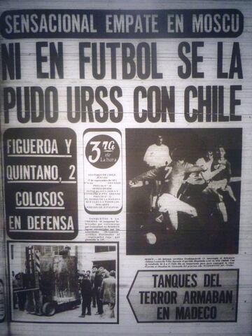 El 26 de septiembre de 1973, Chile rescató un empate sin goles ante la Unión Soviética en Moscú. El partido no se grabó y sólo quedaron un puñado de fotos para la historia.