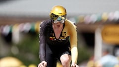 El ciclista belga del Jumbo-Visma Nathan Van Hooydonck, durante la contrarreloj del Tour de Francia 2023.