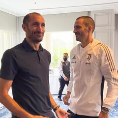 Giorgio Chiellini visita a Weston McKennie y Juventus en Los Ángeles