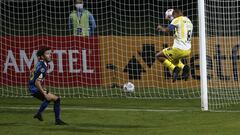 Futbol, Huachipato vs Rosario Central.
 Copa Sudamericana 2021.
 El jugador de Rosario CentralDiego Zabala marca su gol contra Huachipato durante el partido de Copa Sudamericana realizado en el Estadio Sausalito de Vina Del Mar, Chile.
 05/05/2021
 Raul Zamora/Photosport
 Football, Huachipato vs Rosario Central.
 2021 Copa Sudamericana Championship.
 Rosario Central&acirc;s player Diego Zabala scores against Huachipato during the Copa Sudamericana Championship football match held at the Sausalito stadium in Vina del Mar, Chile.
 05/05/2021
 Raul Zamora/Photosport