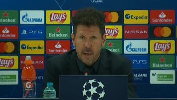 Simeone: "Quedan 90 minutos, confío en mi equipo"