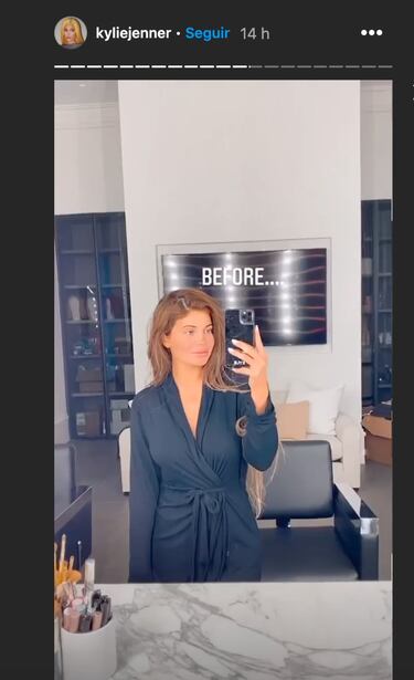 Kylie Jenner sorprende a sus fans al compartir el antes y el despus de su maquillaje