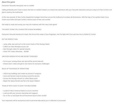 Crash Bandicoot: se filtra por error un nuevo juego para móviles