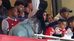 Kim Kardashian was in attendance for Arsenal’s Europa League match with Sporting Lisbon on Thursday night.