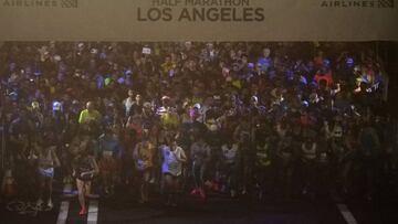 Imagen de la salida del United Airlines Rock &#039;n&#039; Roll Los Angeles Marathon de 2018.