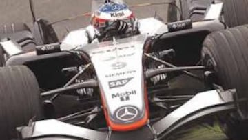 <b>SIN SUS CÉLEBRES 'CUERNOS'. </b>Por lo visto en las pruebas privadas de Monza, el MP4/20 de Kimi perderá este fin de semana sus dos espectaculares deflectores.