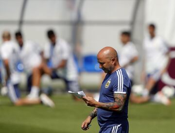 Bronnitsy  23 junio 2018, Rusia
Copa Mundial Rusia 2018
Entrenamiento de Argentina antes de jugar contra Nigeria.
Jorge Sampaoli coach of Argentina
Foto Ortiz Gustavo