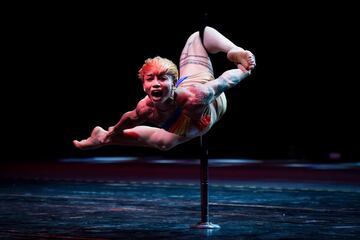 Ke Hong durante el World Pole Dance Championships.

