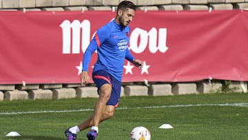 Koke, en la sesión del Atlético.