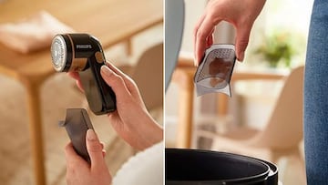 Dispositivo extra¨ªble del quitapelusas de Philips disponible en Amazon.