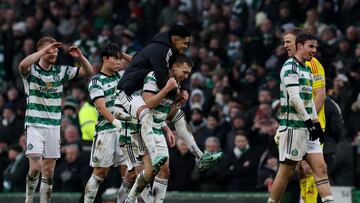 Soccer Football - Scottish Premiership - Celtic v Rangers - Celtic Park, Glasgow, Scotland, Britain - December 30, 2023 Celtic players celebrate after the match REUTERS/Russell Cheyne