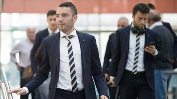 Los jugadores del Celta en el aeropuerto.
