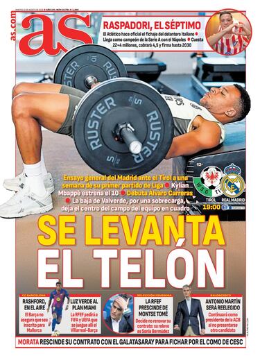 Las portadas de AS de agosto