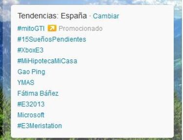 El hastag #E3Meristation, Trending Topic Nacional