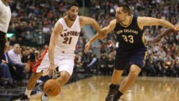 Greivis Vasquez ante Ryan Anderson.