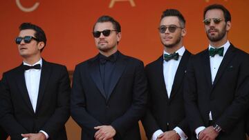 Orlando Bloom y Leonardo DiCaprio junto a Lotterer y Vergne en Cannes.