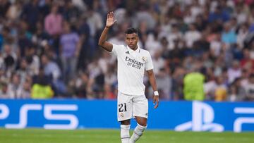 Rodrygo Goes of Real Madrid during the UEFA Champions League match between Real Madrid and Shakhtar Donetsk, Group F, played at Santiago Bernabeu Stadium on Oct 05, 2022 in Madrid, Spain. (Photo by Magma / Pressinphoto / Icon Sport)