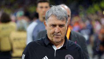 NASHVILLE, TENNESSEE - AUGUST 19: Head Coach Gerardo Martino of Inter Miami looks on prior to the Leagues Cup 2023 final match between Inter Miami CF and Nashville SC at GEODIS Park on August 19, 2023 in Nashville, Tennessee.   Kevin C. Cox/Getty Images/AFP (Photo by Kevin C. Cox / GETTY IMAGES NORTH AMERICA / Getty Images via AFP)