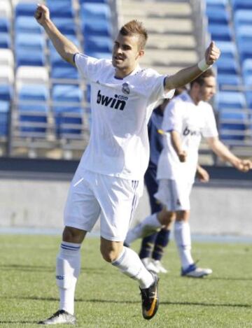 Jesé celebra un gol con el Castilla. 
