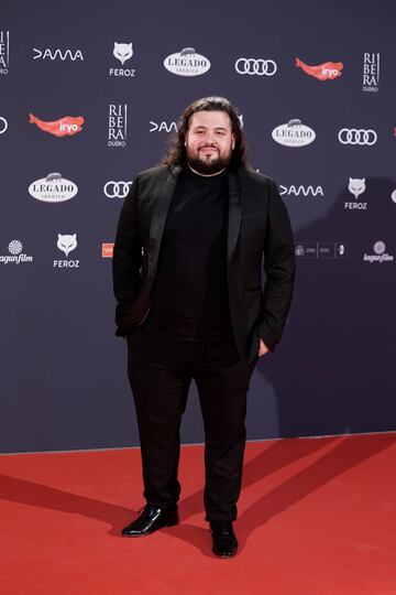 El productor de cine Néstor López posa en la alfombra roja de la XI edición de los Premios Feroz.