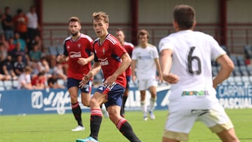 Pablo Ibáñez durante el amistoso ante el Burgos.