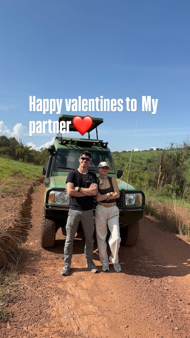 "Feliz día de San Valentín para mi pareja"