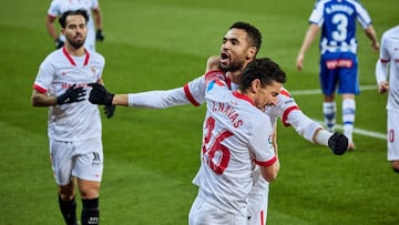 En Nesyri, Navas y Suso.