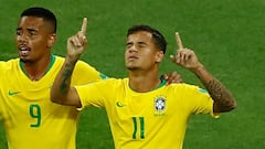 Coutinho celebra su gol ante Suiza.