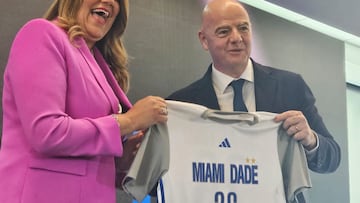 El presidente de la FIFA, Gianni Infantino, estuvo presente en Miami para anunciar una colaboración con Miami Dade College de cara al Mundial 2026.