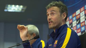 Luis Enrique, en rueda de prensa.