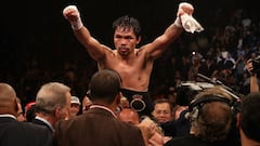 Manny Pacquiao celebra su victoria ante Broner.