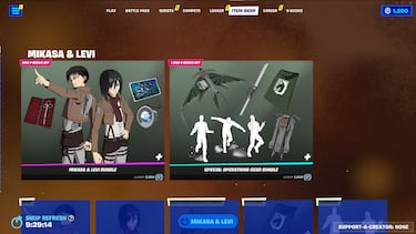 Levi and Mikasa from Shingeki no Kyojin join Eren in Fortnite: All the info